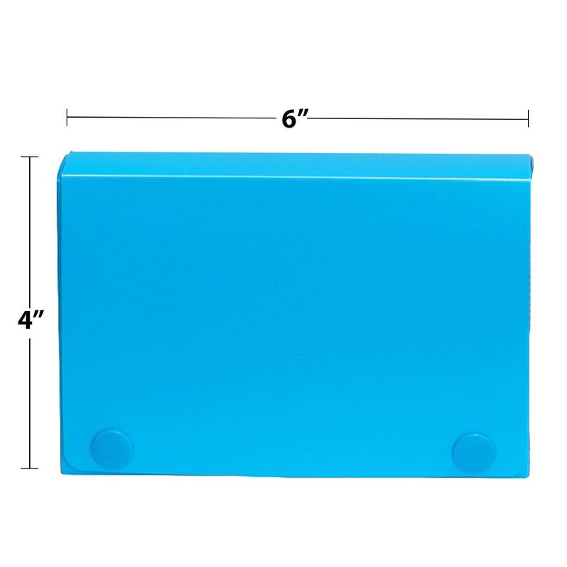 Manaloom Index Card Case, 4x6 Inch Index Card Holder, Fits Up to 200 Cards Per Case - with 5 Dividers and Adhesive Label Tabs - Store Recipe Cards, School Index Cards & More - 4-Pack (Assorted Colors) - Image 3